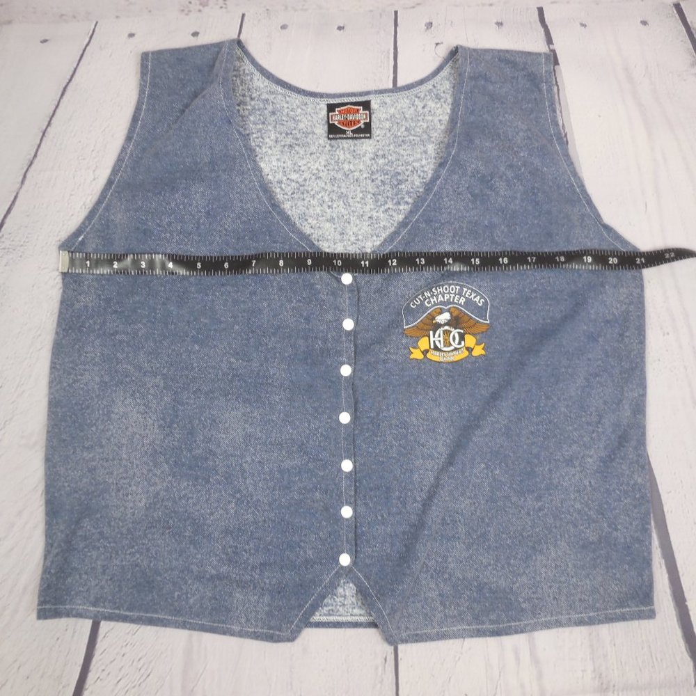 Vintage XL Harley Vest Cut-N-Shoot Texas HOG